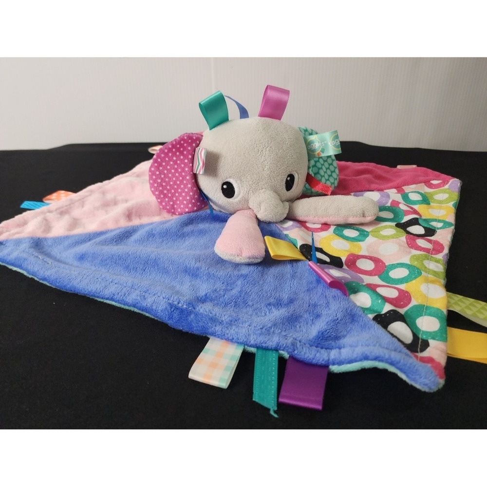 Taggies Bright Starts Elephant Lovey Security Blanket